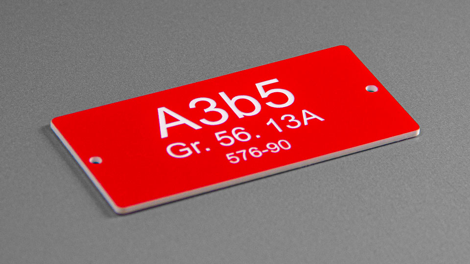 Gegraveerd dubbellaags kunststof, resopal plastic labels, voor industriële markeringe