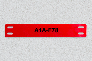 ABS plastic kabelmarkering, industriële markeringen, kabeltags rood