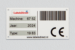 Bedrukt plastic machineplaat