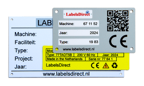 Bedrukte en geprinte aluminium borden vierkleurendruk, krasbestendig, aluminium labels voor industriële markeringen