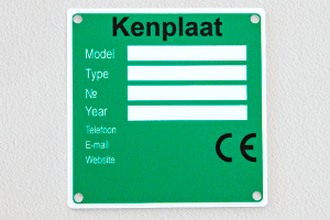 Bedrukt aluminium kenplaat UV-bestendig en krasbestendig aluminium label