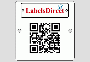 Bedrukt aluminium QR code en barcode