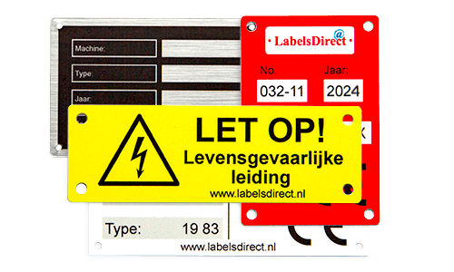 Bedrukt plastic kunststof borden met vierkleurendruk, duurzame en duidelijke labels