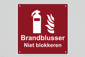 Brandblusser sticker beschikbaar in bedrukt plastic, bedrukt aluminium en reflecterend