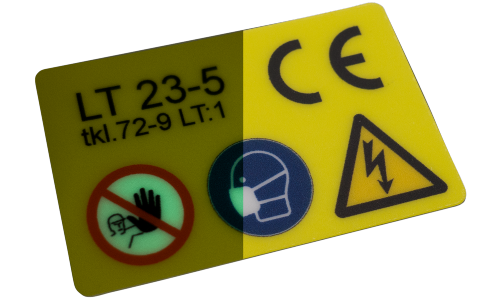 Fotoluminescerende industriële stickers, industriële markeringen