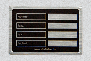 Geborsteld aluminium, sticker, bedrukt kunststof, bedrukt aluminium