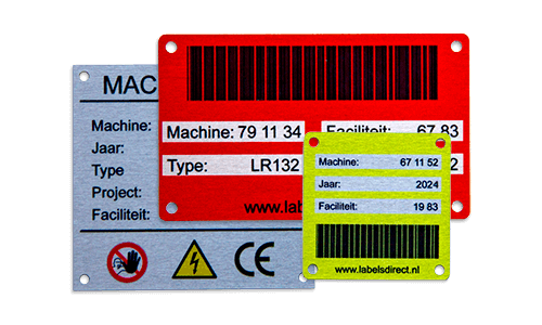 Gesublimeerd en geanodiseerd aluminium krasbestendig, UV-bestendig, aluminium labels voor industriële toepassingen