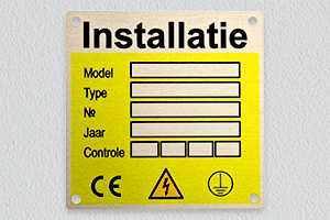 Gesublimeerd aluminium typeplaatje metaal uitstraling, krasbestendig en UV-bestendig