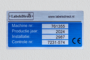 Geborsteld aluminium, sticker, bedrukt kunststof, bedrukt aluminium, kenplaat