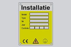 Kenplaatje van geadoniseerd aluminum labels