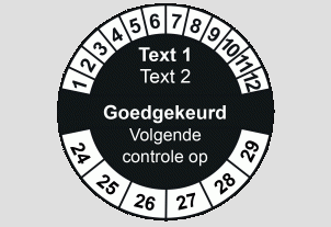 Keuringssticker Industriële stickers, industriële markeringen