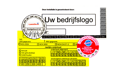 Keuringsstickers snel leverbaar