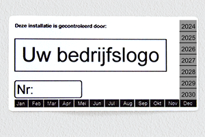 Ontwerp vinyl sticker keuringssticker online