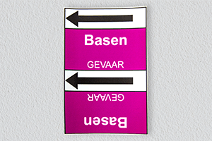 Leidingsticker basen, industriële markeringen