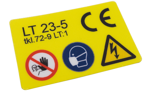 Standaard industriële stickers, industriële markeringen