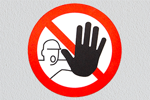 Stop! sticker, bedrukt kunststof, bedrukt aluminium, reflecterend