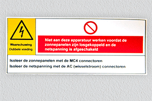 Ontwerp vinyl sticker zonnepaneel stickers