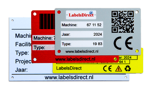 Bedrukte en gesublimeerde aluminium labels voor duidelijke industriële markeringen