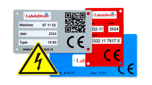 Bedrukt kunststof labels optie voor zelfklevende achterzijde voor industriële markeringen
