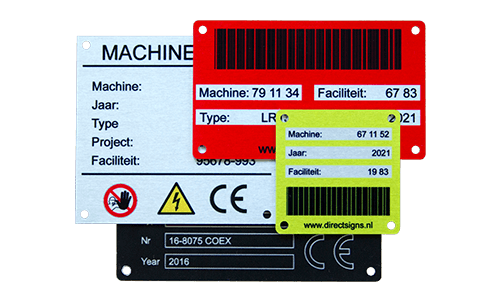 Gesublimeerd aluminium labels